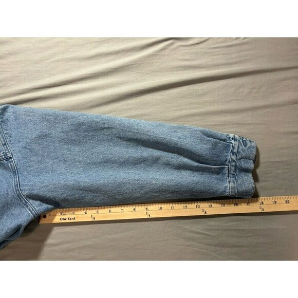 Vintage Denim Maxi Dress by FADS Button Front Prairie Womens sz 14 - Picture 9 of 9